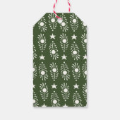 フォークアートクリスマスツリーと星 ギフトタグ (裏面)
