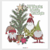 フォークアートクリスマスツリー格言 シール (シート)