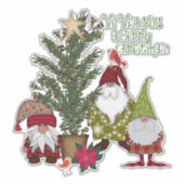 フォークアートクリスマスツリー格言 シール (正面)