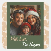 フォークアートクリスマスパッケージシール スクエアシール (正面)