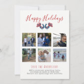 フォークアートクリスマスフォトコラージグリーティングカード シーズンカード (正面)