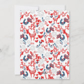 フォークアートクリスマスフォトコラージグリーティングカード シーズンカード (裏面)