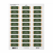 フォークアートクリスマス差出人住所ラベル2 ラベル (フルシート)