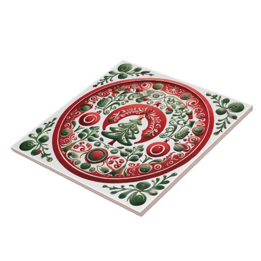 フォークアートクリスマス タイル (側面)