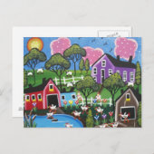 フォークアートコップバイロリエバレット葉書 ポストカード (正面/裏面)