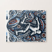 フォークアートサッカー交響曲»パズル ジグソーパズル (横)