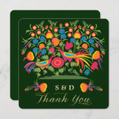 フォークアートサンキュー結婚ズ・アニバーサリーカード 招待状 (正面/裏面)