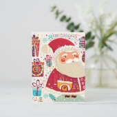 フォークアートサンタクロース シーズンポストカード (スタンド正面)
