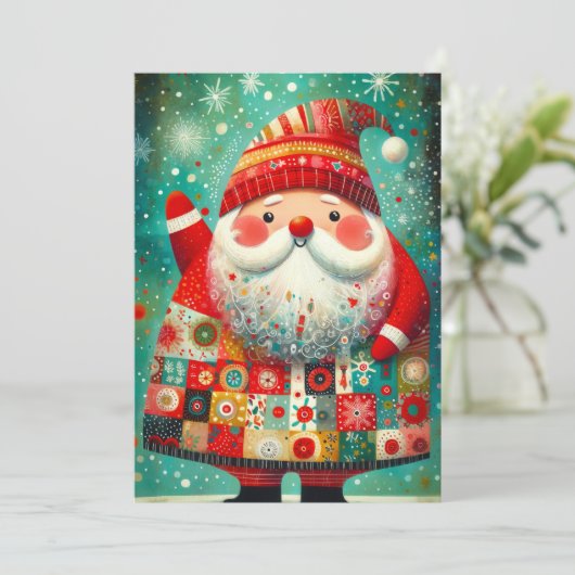 フォークアートサンタ シーズンカード (スタンド正面)