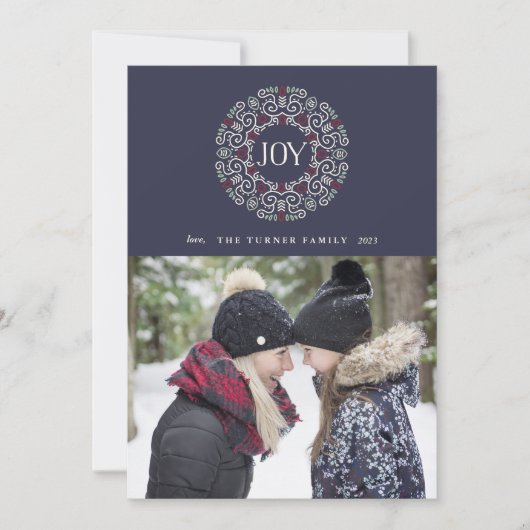 フォークアートジョイ |ホリデーフォトカード シーズンカード (正面)
