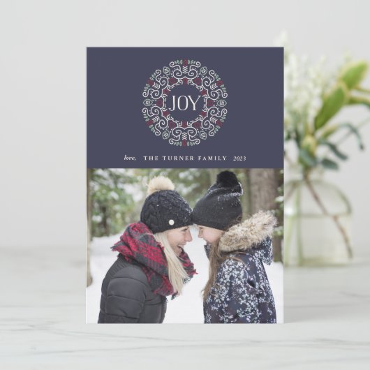 フォークアートジョイ |ホリデーフォトカード シーズンカード (スタンド正面)