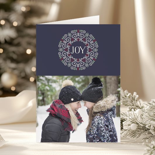 フォークアートジョイ |折り畳まれた休日の写真 シーズンカード