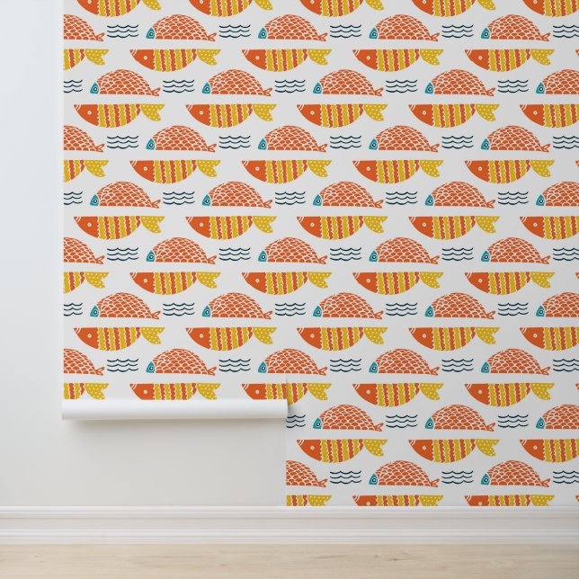 フォークアートスイミングフィッシュパターン 壁紙 (アプリケーション)