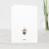 フォークアートスタイルキュートエンジェル カード (裏面)