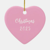 フォークアートスタイルピンクハート飾オーナメント セラミックオーナメント (裏面)