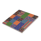 フォークアートスタイルフェイクパッチワークセラミックタイル タイル (側面)