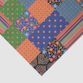 フォークアートスタイルフェイクパッチワークティッシュペーパー 薄葉紙 (詳細)