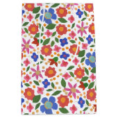 フォークアートスタイルフローラミニプリントメディア抱き枕 ミディアムペーパーバッグ (正面)