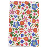 フォークアートスタイルフローラミニプリントメディア抱き枕 ミディアムペーパーバッグ (裏面)