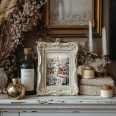 フォークアートスタイル冬のシーンのポスター ポスター