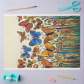 フォークアートスタイル絵を描ズ蝶デクページ 薄葉紙 (クラフト)