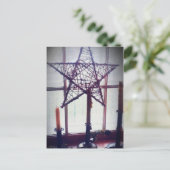 フォークアートスターとキャンドルスチルライフ ポストカード (スタンド正面)