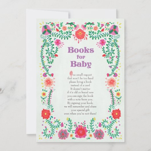 フォークアートストーリーブックベビーシャワー招待状 招待状 (裏面)