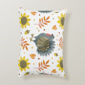 フォークアートターキーズアクセントピロー アクセントクッション (裏面(縦))