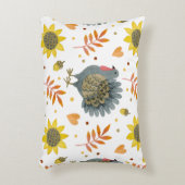 フォークアートターキーズアクセントピロー アクセントクッション (正面(垂直))