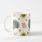 フォークアートターキーズコーヒーマグ コーヒーマグカップ (左)