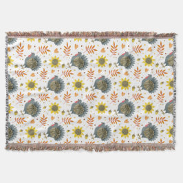 フォークアートターキーズブランケット スローブランケット