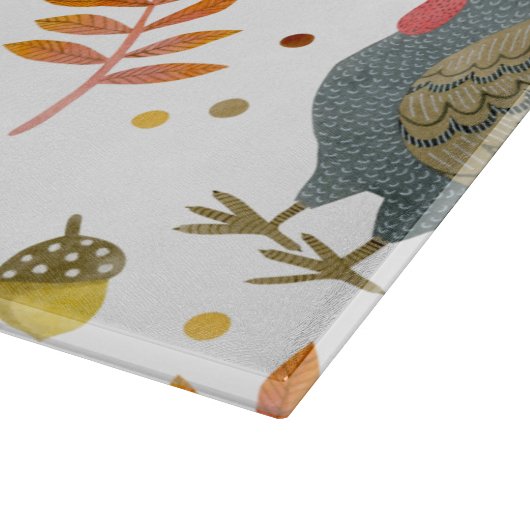 フォークアートターキーズ カッティングボード (角)