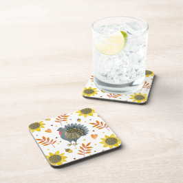 フォークアートターキーズ コースター