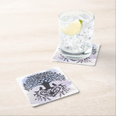 フォークアートツリーオブライフ スクエアペーパーコースター (インサイチュ)