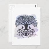 フォークアートツリーオブライフ ポストカード (正面/裏面)