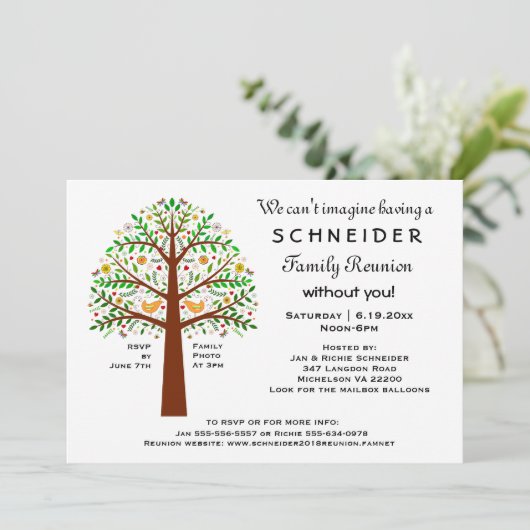 フォークアートツリーファミリー懇親会、パーティーまたはイベント 招待状 (スタンド正面)