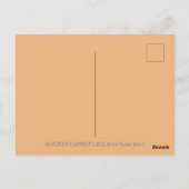 フォークアートディアー秋の森、鳥の巣&月 ポストカード (裏面)