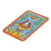 フォークアートトルコ&コーンサンクスギビングマグネットホリデー マグネット (左側)