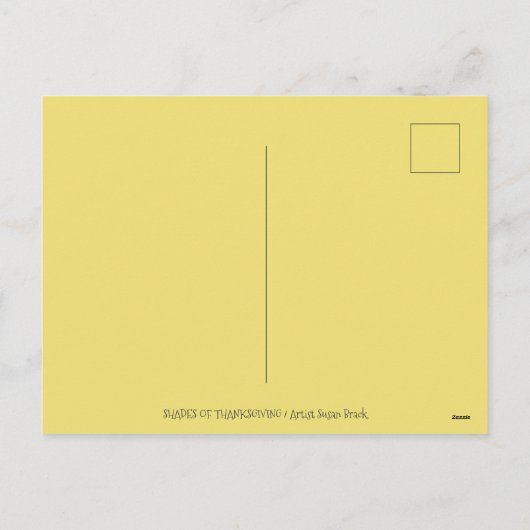 フォークアートトルコ、感謝祭の季節の色 シーズンポストカード (裏面)