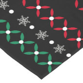 フォークアートノルディックブラックメリークリスマス ショートテーブルランナー (コーナー)