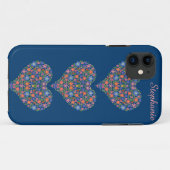 フォークアートハート、深いブルーiPhone 5/5s Xtreme Case Case-Mate iPhoneケース (裏面(横))