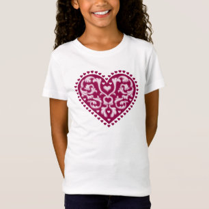 フォークアートハート Tシャツ