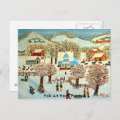 フォークアートハ絵を描ンド ポストカード (正面/裏面)