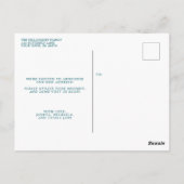 フォークアートバタフライムービングアナウンスメント ポストカード (裏面)