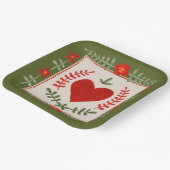 フォークアートバレンタイン ペーパープレート (傾斜あり)