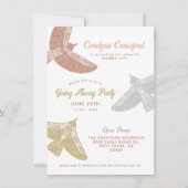 フォークアートバーズオープンハウスゴー遠くにパーティー 招待状 (正面)