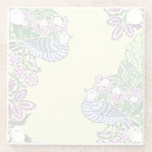 フォークアートバーズフラワーズどんぐり ガラスコースター (裏面)