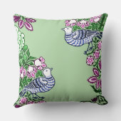 フォークアートバーズフラワーズどんぐり クッション (裏面)