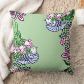 フォークアートバーズフラワーズどんぐり クッション (ブランケット)