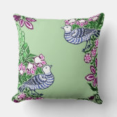 フォークアートバーズフラワーズどんぐり クッション (正面)